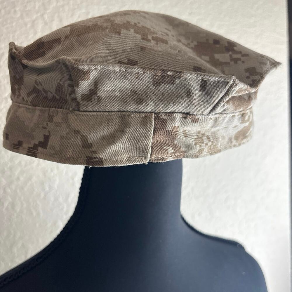 USMC Desert MARPAT Garrison Cap Digital Camo EGA Emblem Marine Corps - Picture 3 of 6